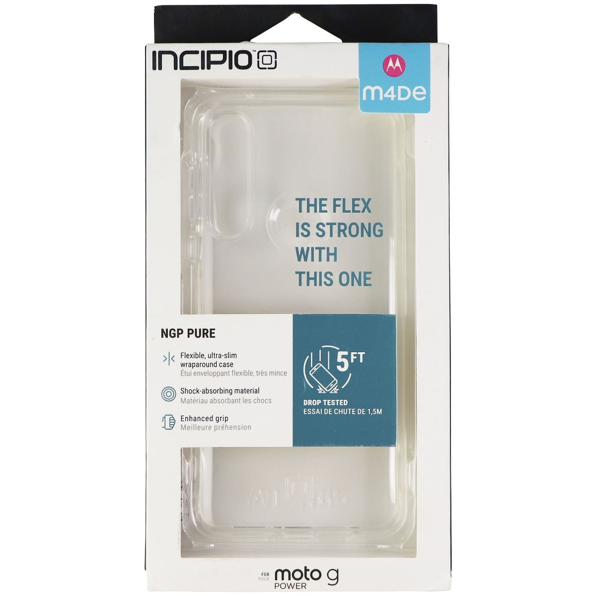 Incipio NGP Pure Case for Motorola G Power (2020) Smartphone - Clear Cell Phone - Cases, Covers & Skins Incipio - Simple Cell Bulk Wholesale Pricing - USA Seller