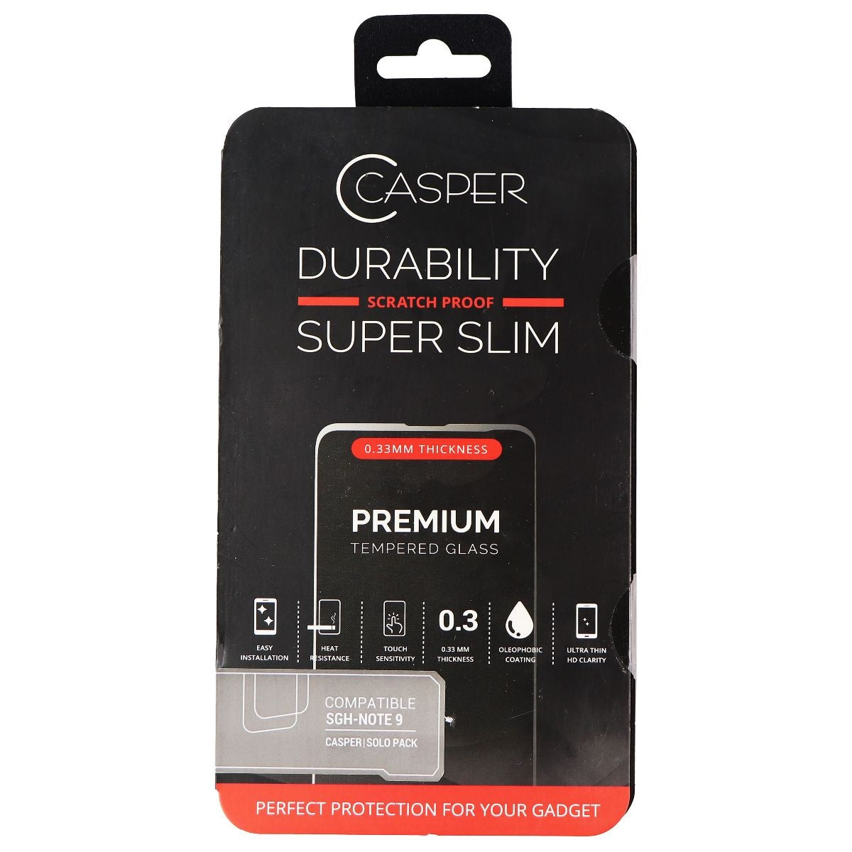 Casper Premium Tempered Glass Screen Protector for Samsung Galaxy Note9 Cell Phone - Screen Protectors Casper - Simple Cell Bulk Wholesale Pricing - USA Seller
