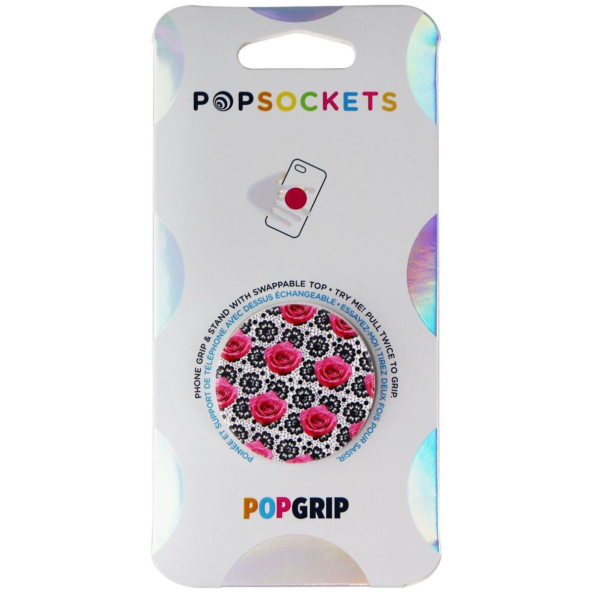 PopSockets PopGrip Expanding Stand and Grip with Swappable Top - Boudoir Rose Cell Phone - Mounts & Holders PopSockets - Simple Cell Bulk Wholesale Pricing - USA Seller