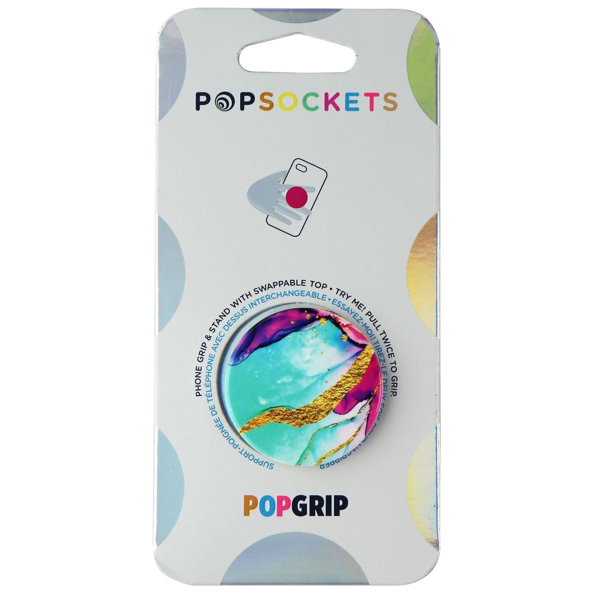 PopSocket PopGrip Swappable Phone Grip and Stand - Ibiza Chic Multi Cell Phone - Mounts & Holders PopSockets - Simple Cell Bulk Wholesale Pricing - USA Seller