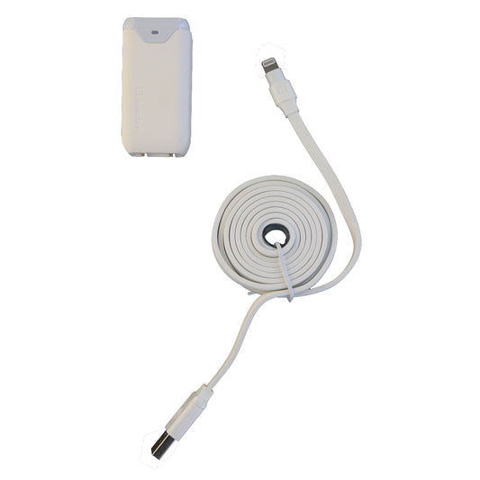 Qmadix Apple Certified 6Ft Cable with 2.4A USB Wall Adapter - White Cell Phone - Chargers & Cradles Qmadix - Simple Cell Bulk Wholesale Pricing - USA Seller
