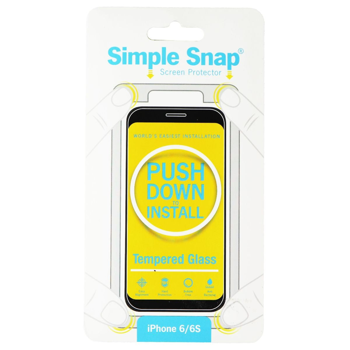 Simple Snap Tempered Glass Screen Protector for iPhone 6s/6 - Clear Cell Phone - Screen Protectors Simple Snap    - Simple Cell Bulk Wholesale Pricing - USA Seller