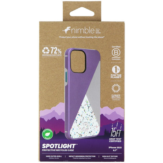 Nimble Spotlight Series Case for Apple iPhone 13 Pro Max - Lavender/Teal/Multi Cell Phone - Cases, Covers & Skins Nimble    - Simple Cell Bulk Wholesale Pricing - USA Seller