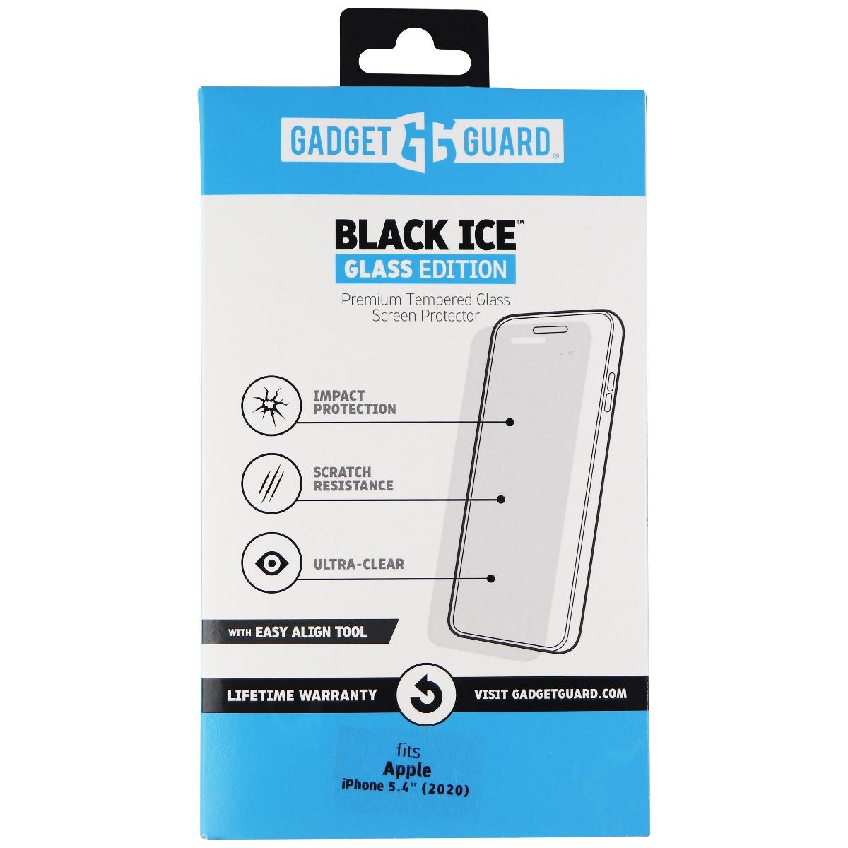 Gadget Guard Black Ice Edition Tempered Glass for Apple iPhone 12 mini - Clear Cell Phone - Cases, Covers & Skins Gadget Guard    - Simple Cell Bulk Wholesale Pricing - USA Seller