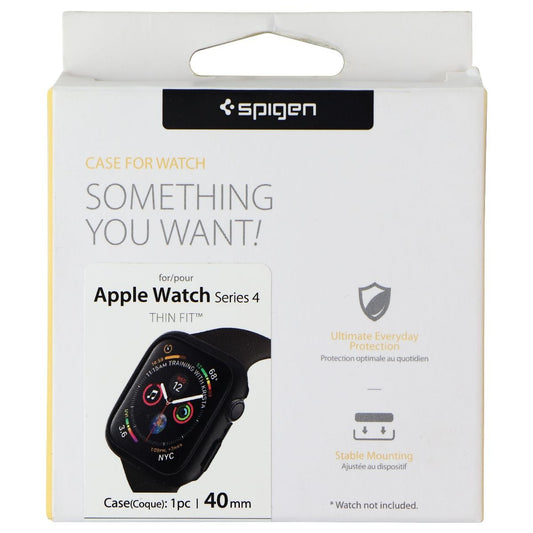 Spigen Thin Fit Series Case for Apple Watch Series 6/5/4 & SE2/SE (40mm) - Black Smart Watch Accessories - Smart Watch Cases Spigen - Simple Cell Bulk Wholesale Pricing - USA Seller