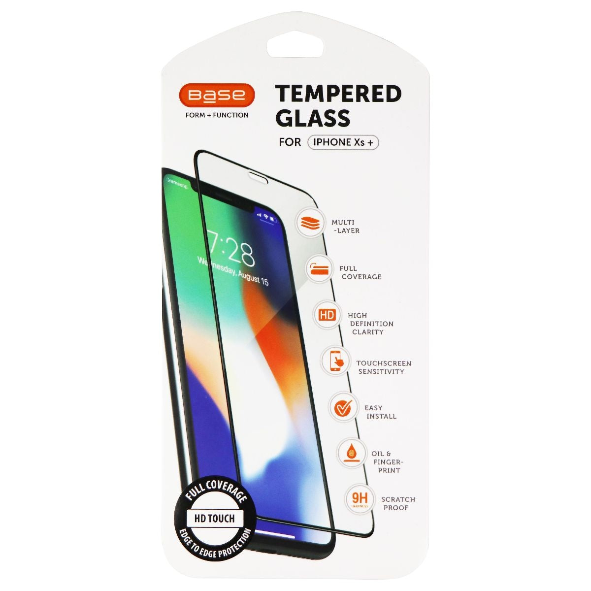 Base Edge to Edge Tempered Glass for Apple iPhone Xs Max - Full Coverage Cell Phone - Screen Protectors Base    - Simple Cell Bulk Wholesale Pricing - USA Seller