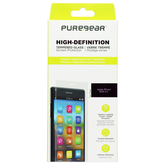 PureGear High Definition Tempered Glass Screen & Tray for Apple iPhone 12 Mini Cell Phone - Screen Protectors PureGear    - Simple Cell Bulk Wholesale Pricing - USA Seller