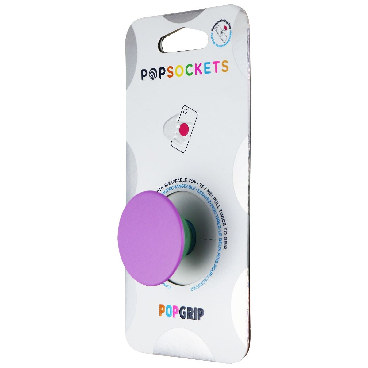 PopSockets PopGrip with Swappable Top for Phones & Tablets - Colorblock Lavender Cell Phone - Mounts & Holders PopSockets - Simple Cell Bulk Wholesale Pricing - USA Seller