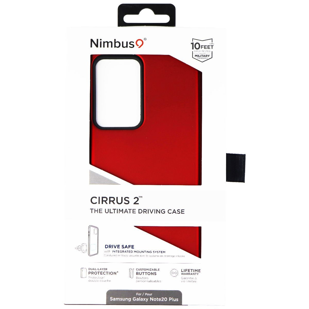 Nimbus9 Cirrus 2 Series Case for Samsung Galaxy Note20 Ultra 5G - Red/Black Cell Phone - Cases, Covers & Skins Nimbus9    - Simple Cell Bulk Wholesale Pricing - USA Seller