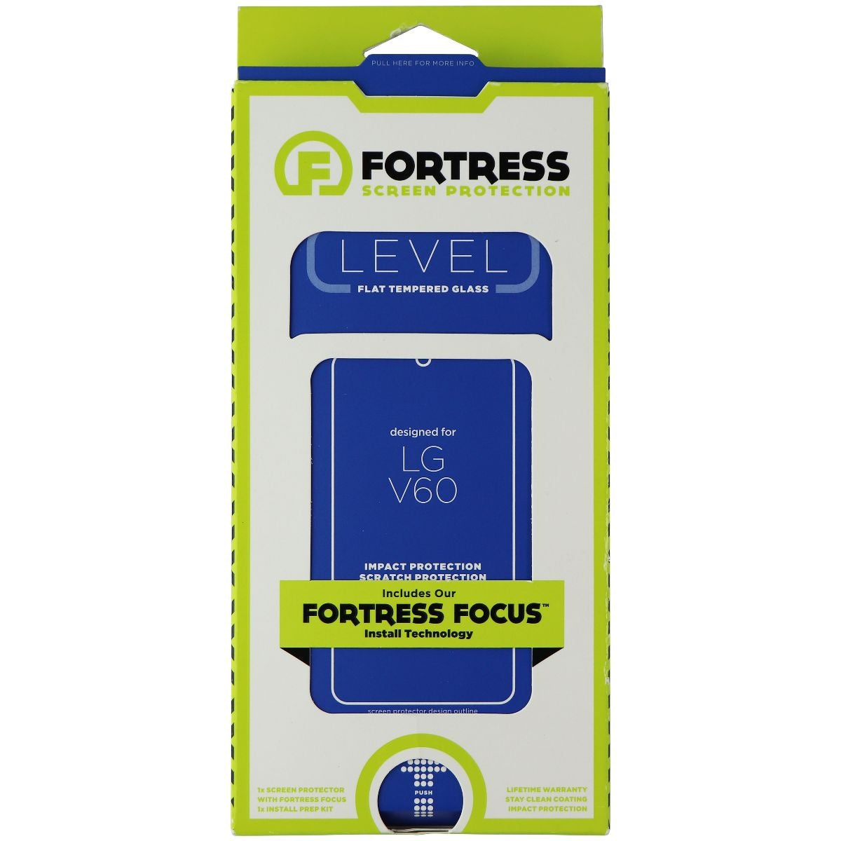 Fortress LEVEL Flat Tempered Glass for LG V60 Smartphones - Clear Cell Phone - Screen Protectors Fortress - Simple Cell Bulk Wholesale Pricing - USA Seller