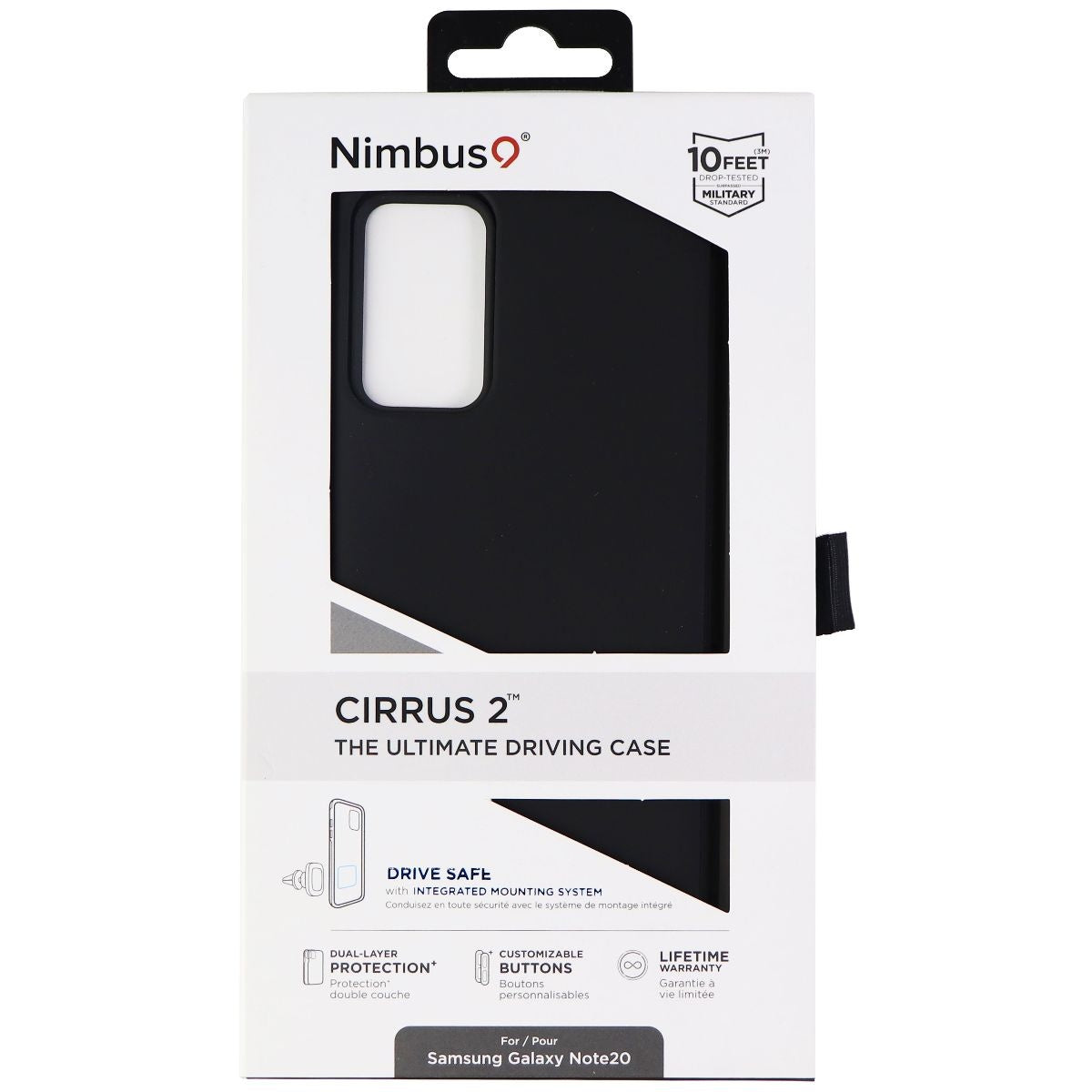 Nimbus9 Cirrus 2 Series Hard Case for Samsung Galaxy Note20 - Black Cell Phone - Cases, Covers & Skins Nimbus9    - Simple Cell Bulk Wholesale Pricing - USA Seller