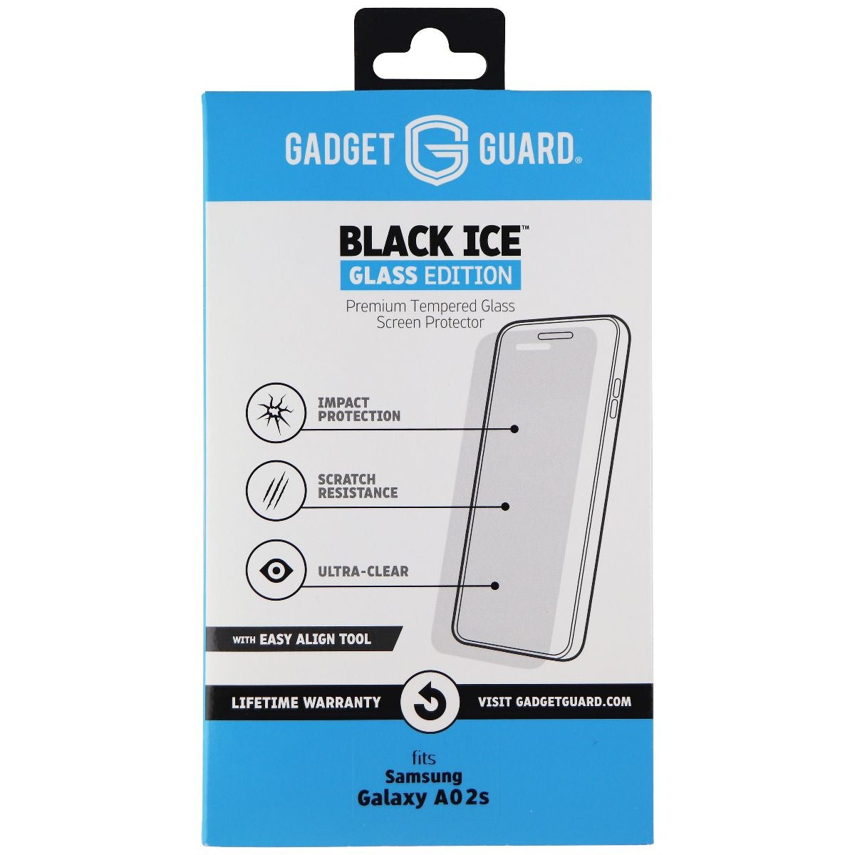 Gadget Guard Black Ice Edition Tempered Glass for Samsung Galaxy A02s - Clear Cell Phone - Screen Protectors Gadget Guard    - Simple Cell Bulk Wholesale Pricing - USA Seller