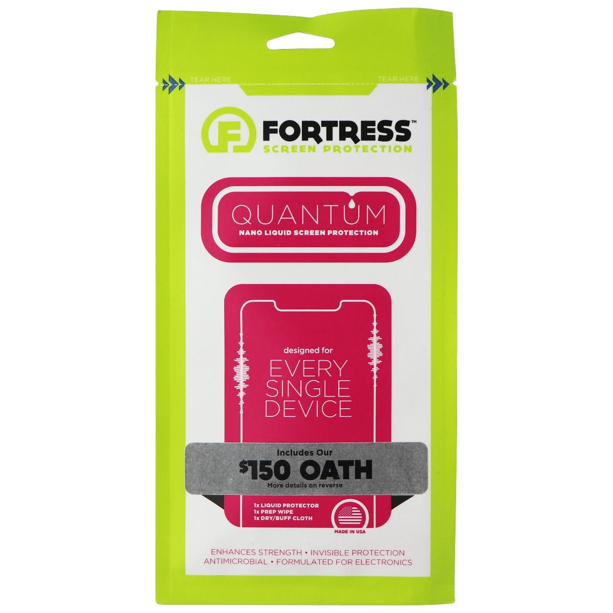 Fortress QUANTUM Nano Liquid Screen Protection for Any Device (Single Use) Cell Phone - Screen Protectors Fortress - Simple Cell Bulk Wholesale Pricing - USA Seller