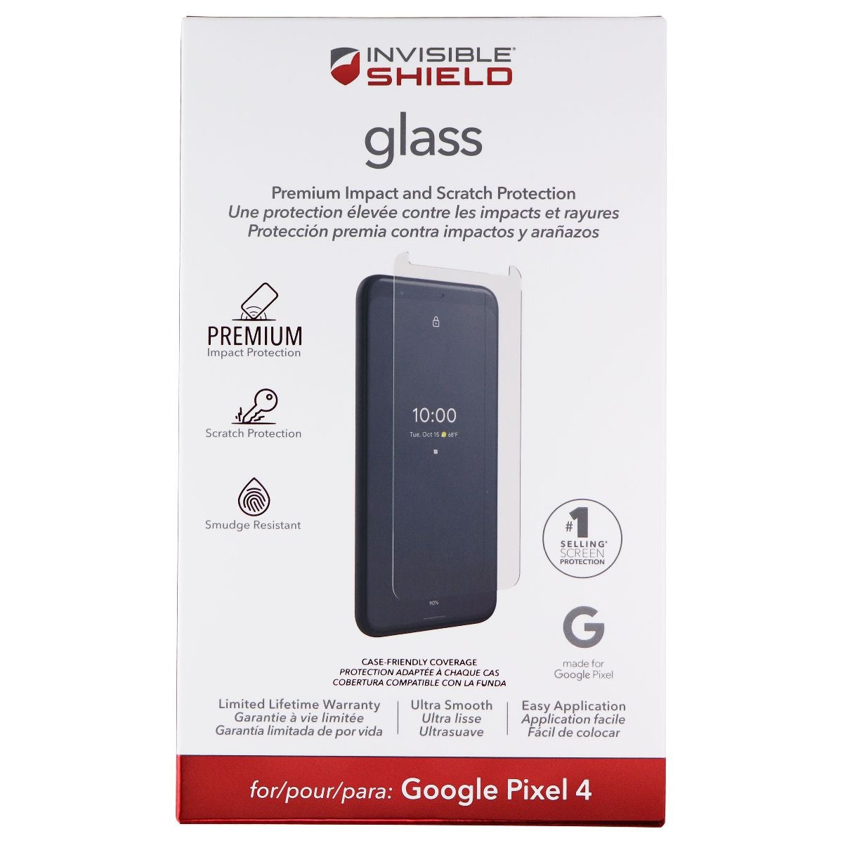 ZAGG Invisible Shield (Glass) Tempered Glass for Google Pixel 4 - Clear Cell Phone - Screen Protectors Zagg - Simple Cell Bulk Wholesale Pricing - USA Seller