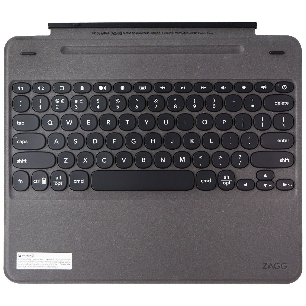 ZAGG Slim Book Go Case with Bluetooth Keyboard for Apple iPad Pro (12.9) 4th Gen iPad/Tablet Accessories - Cases, Covers, Keyboard Folios Zagg - Simple Cell Bulk Wholesale Pricing - USA Seller
