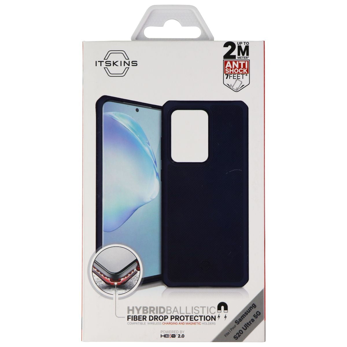 ITSKINS Hybrid Fusion Protective Case for Samsung Galaxy S20 Ultra - Dark Blue Cell Phone - Cases, Covers & Skins ITSKINS    - Simple Cell Bulk Wholesale Pricing - USA Seller