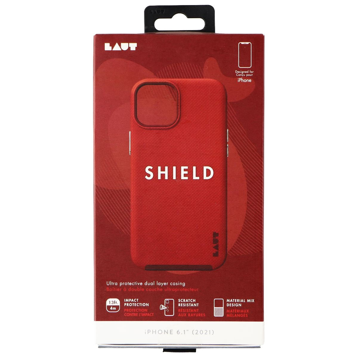 Laut SHIELD Series Case for Apple iPhone 13 - Crimson Cell Phone - Cases, Covers & Skins Laut    - Simple Cell Bulk Wholesale Pricing - USA Seller