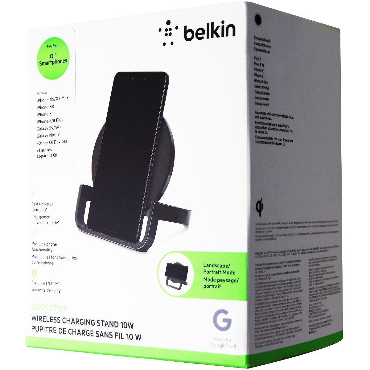 Belkin Boost Up 10W Qi Wireless Charging Stand - Black (F7U052DQBLK) Cell Phone - Chargers & Cradles Belkin    - Simple Cell Bulk Wholesale Pricing - USA Seller