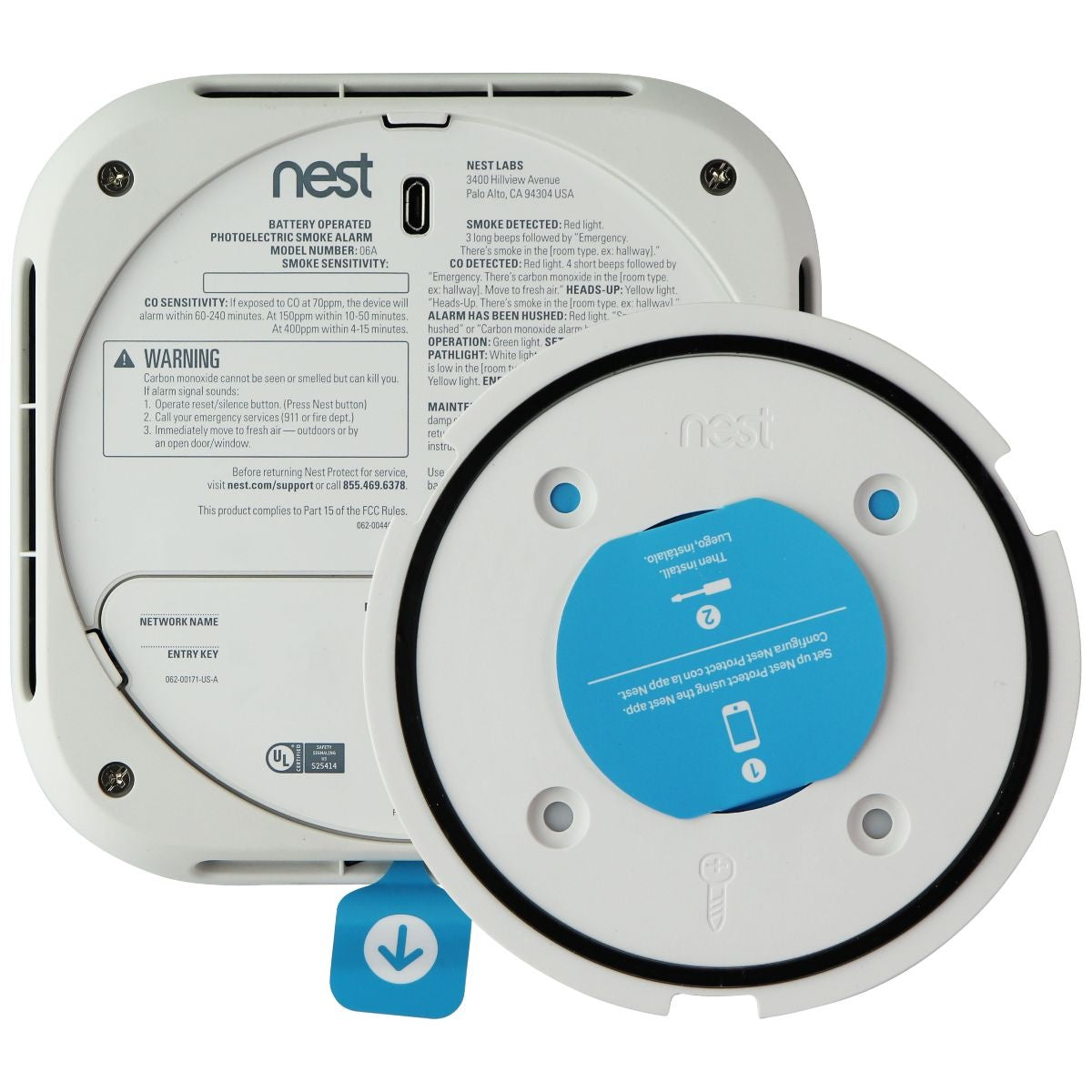 Google Nest Protect Smoke & Carbon Alarm/Detector - Battery Powered / White Home Improvement - Other Home Improvement Google - Simple Cell Bulk Wholesale Pricing - USA Seller