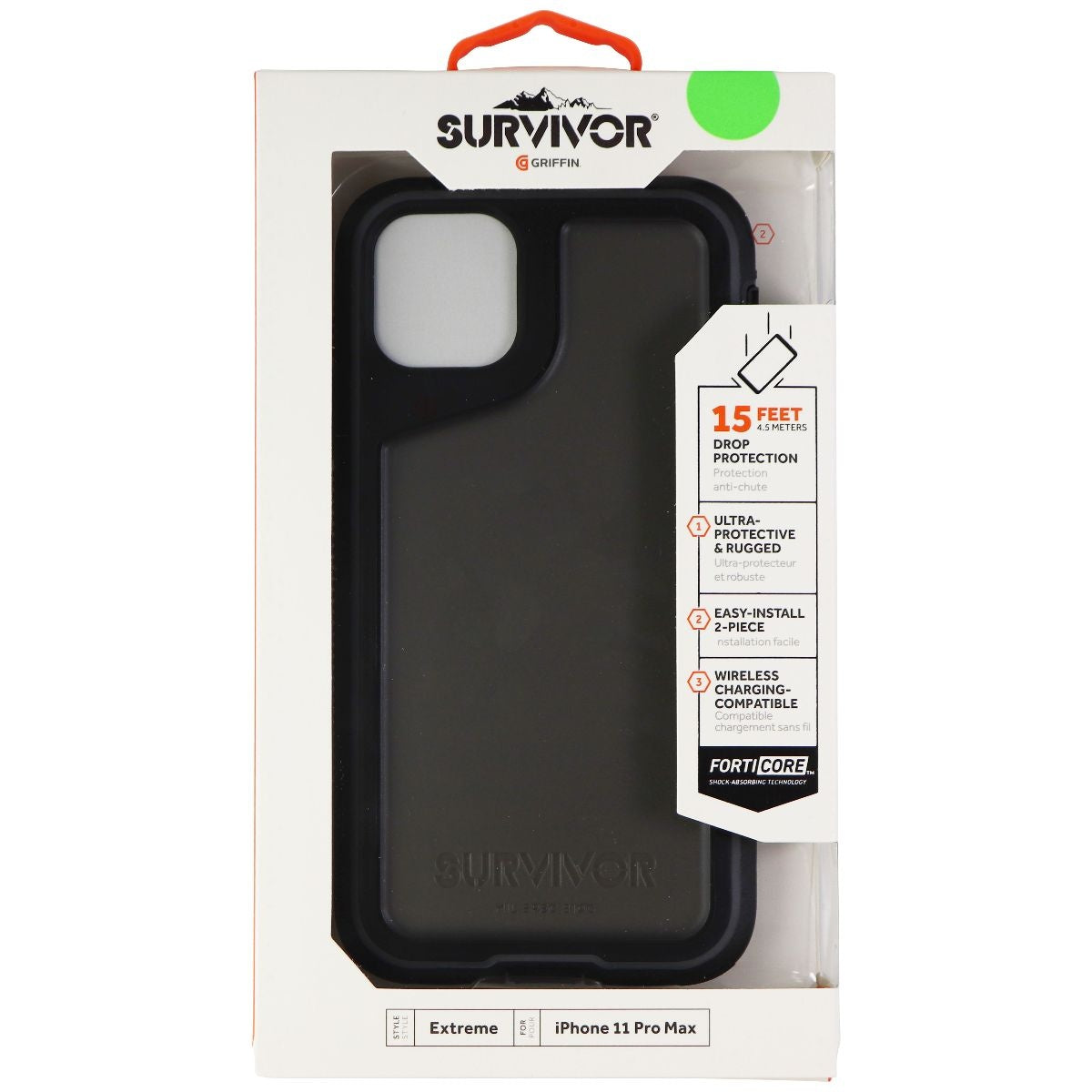 Griffin Survivor Extreme Case for Apple iPhone 11 Pro Max - Black/Gray/Smoke Cell Phone - Cases, Covers & Skins Griffin Technology - Simple Cell Bulk Wholesale Pricing - USA Seller
