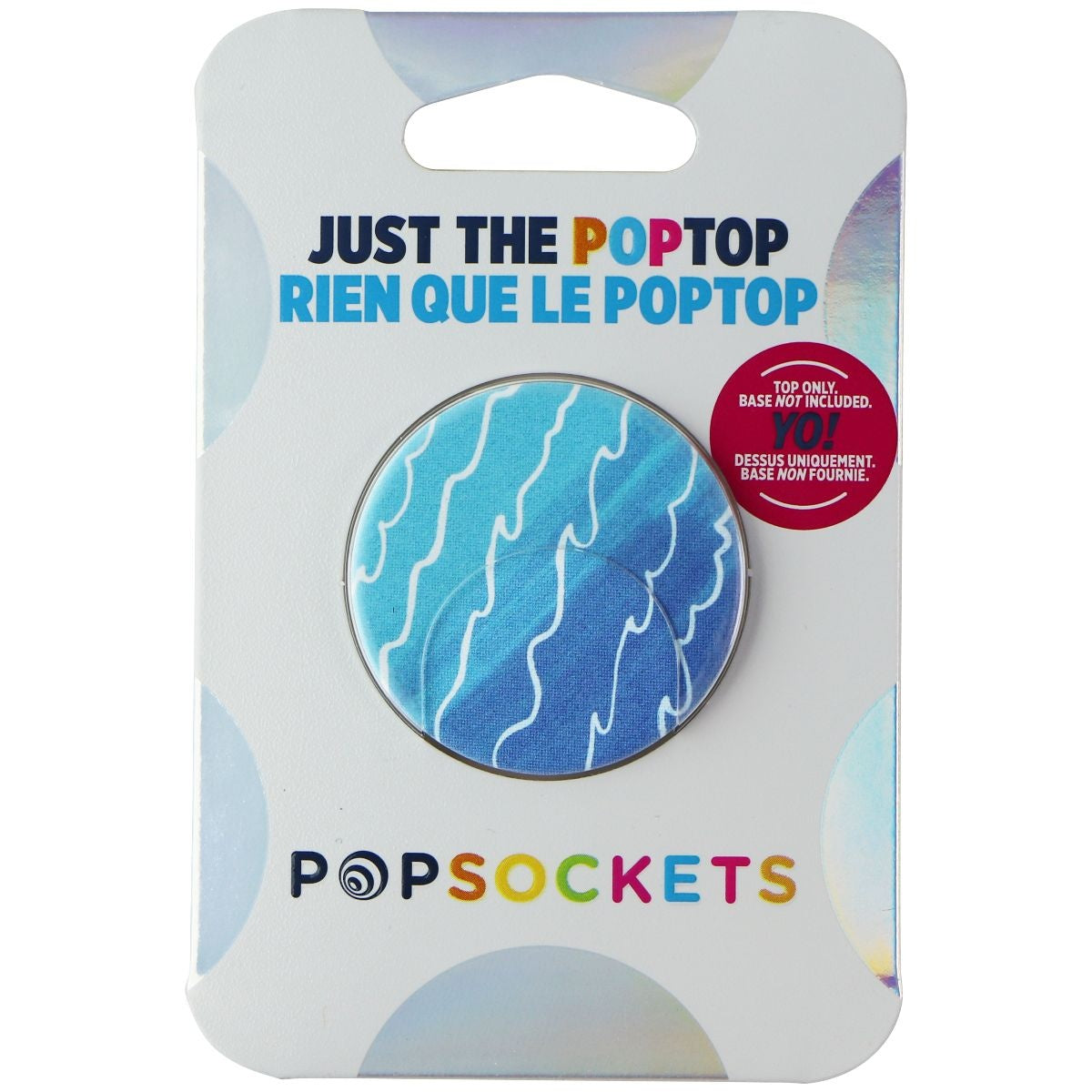 PopSockets PopGrip Swappable Top - Blue Tidal Wave (Top ONLY/No Base) Cell Phone - Mounts & Holders PopSockets - Simple Cell Bulk Wholesale Pricing - USA Seller