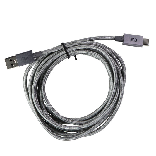 PureGear 10-Foot Braided USB-A to USB-C (Type C) Charging Cable - Gray Cell Phone - Cables & Adapters PureGear    - Simple Cell Bulk Wholesale Pricing - USA Seller