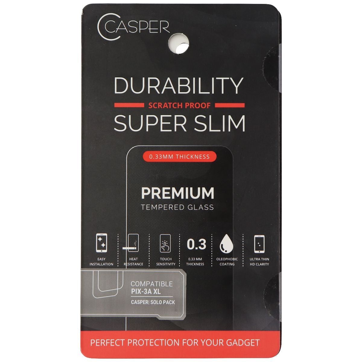 Casper Premium 0.33mm Tempered Glass for Pixel 3A XL - Clear Cell Phone - Screen Protectors Casper    - Simple Cell Bulk Wholesale Pricing - USA Seller