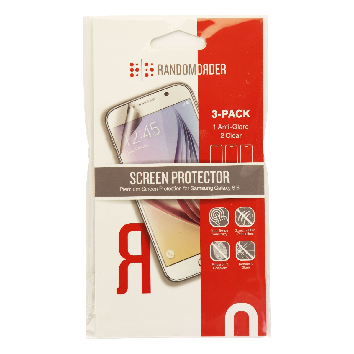 Random Order Screen Protector 3 Pack for Samsung Galaxy S6 Cell Phone - Screen Protectors Random Order    - Simple Cell Bulk Wholesale Pricing - USA Seller