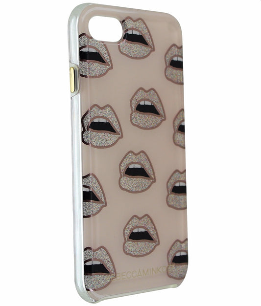 Rebecca Minkoff Designer Double Layer iPhone 7 Case Cover - Glitter Lips Cell Phone - Cases, Covers & Skins Rebecca Minkoff    - Simple Cell Bulk Wholesale Pricing - USA Seller