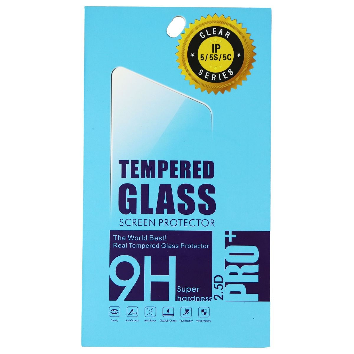 Unbranded Tempered Glass Screen Protector for Apple iPhone 5/5s/5c - Clear Cell Phone - Screen Protectors Unbranded    - Simple Cell Bulk Wholesale Pricing - USA Seller
