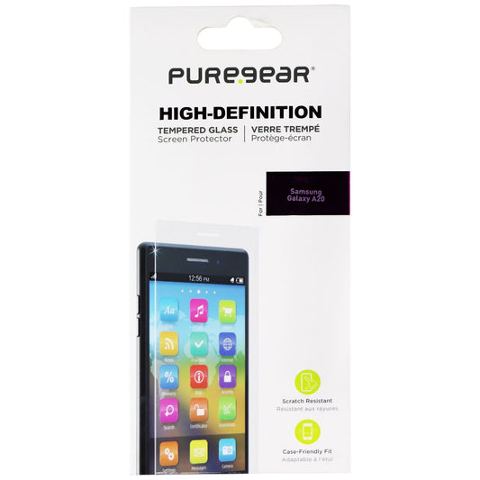 PureGear High-Definition Tempered Glass for Samsung Galaxy A20 - Clear Cell Phone - Screen Protectors PureGear    - Simple Cell Bulk Wholesale Pricing - USA Seller
