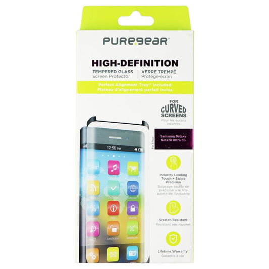 PureGear HD Tempered Glass Screen Protector for Samsung Galaxy Note20 Ultra Cell Phone - Screen Protectors PureGear - Simple Cell Bulk Wholesale Pricing - USA Seller