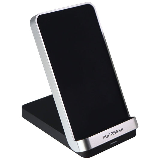 PureGear 7.5/10W 2-Coil Fast Wireless Charging Stand for Qi Devices - Black