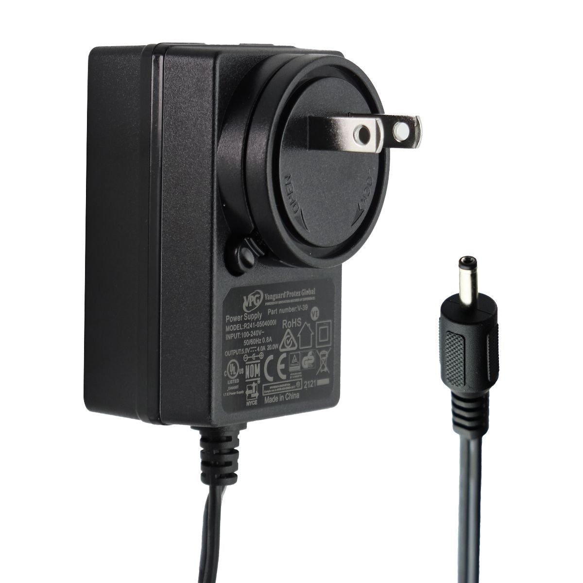 VPG (5V/4A) 20W Power Supply (V-39 / R241-0504000I) - Black Multipurpose Batteries & Power - Multipurpose AC to DC Adapters VPG - Simple Cell Bulk Wholesale Pricing - USA Seller