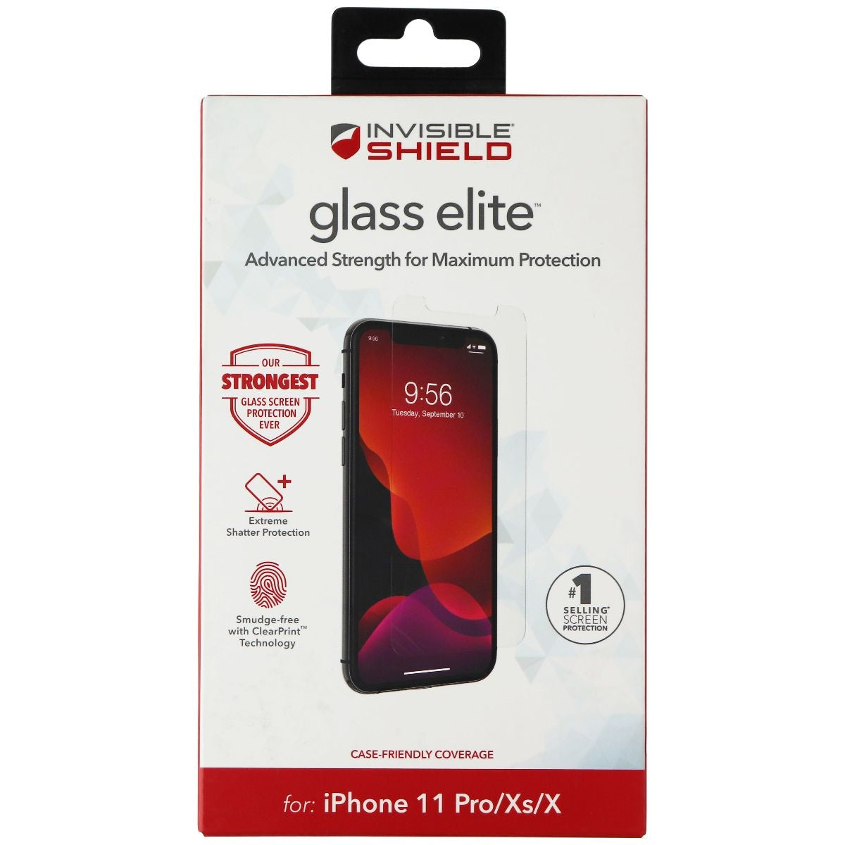 ZAGG InvisibleShield (Glass Elite) Screen Protector for Apple iPhone 11 Pro / Xs Cell Phone - Screen Protectors Zagg    - Simple Cell Bulk Wholesale Pricing - USA Seller