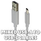 Mixed USB-C (Type C) to USB Charge & Sync Cables - Mixed Color / Lengths Cell Phone - Cables & Adapters Unbranded - Simple Cell Bulk Wholesale Pricing - USA Seller