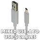 Mixed USB-C (Type C) to USB Charge & Sync Cables - Mixed Color / Lengths Cell Phone - Cables & Adapters Unbranded    - Simple Cell Bulk Wholesale Pricing - USA Seller