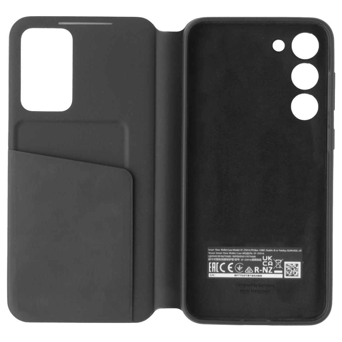 Samsung S-View Wallet Case for Samsung Galaxy (S23+) - Black EF-ZS916CBE Cell Phone - Cases, Covers & Skins Samsung - Simple Cell Bulk Wholesale Pricing - USA Seller