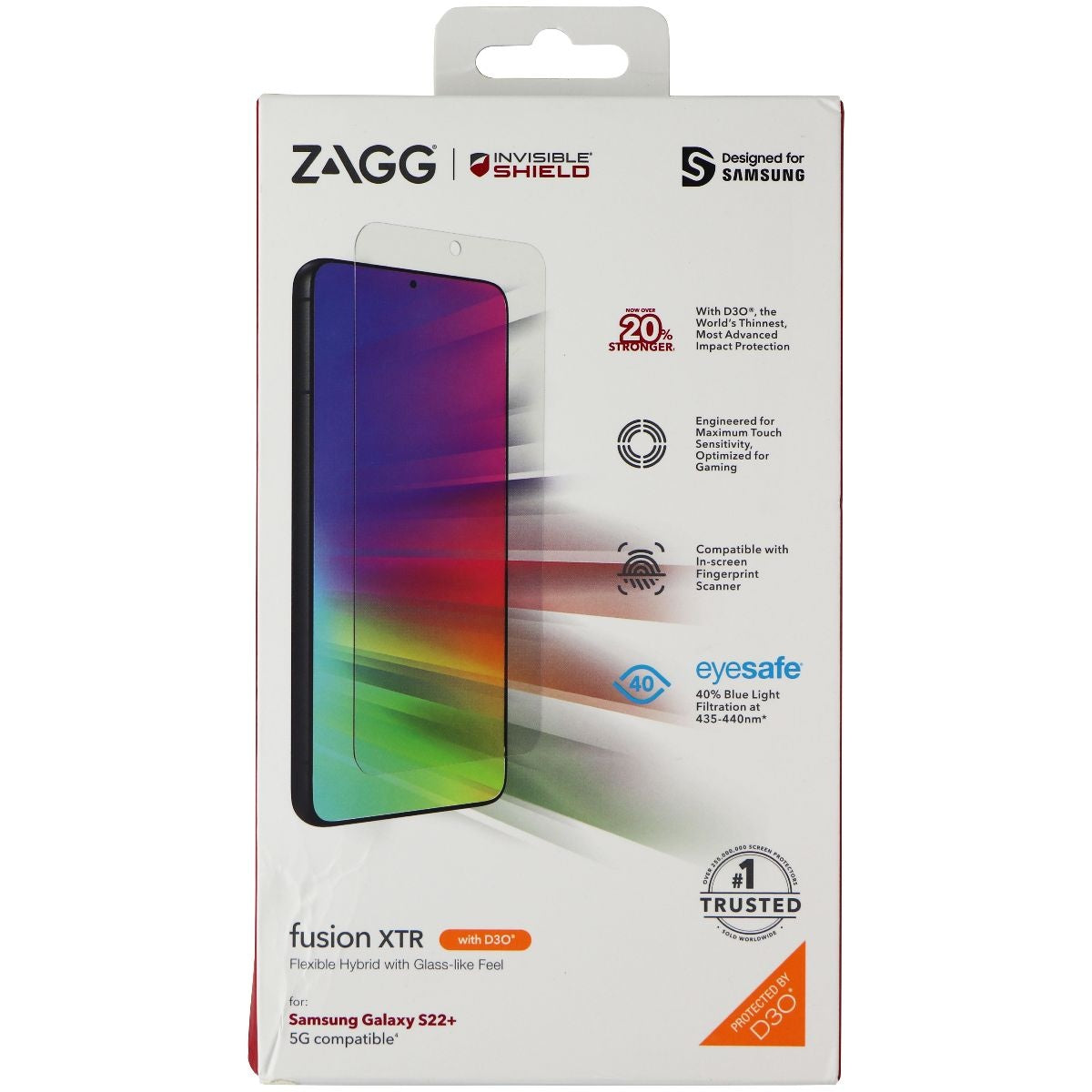 ZAGG InvisibleShield Fusion XTR Screen Protector for Samsung Galaxy S22+