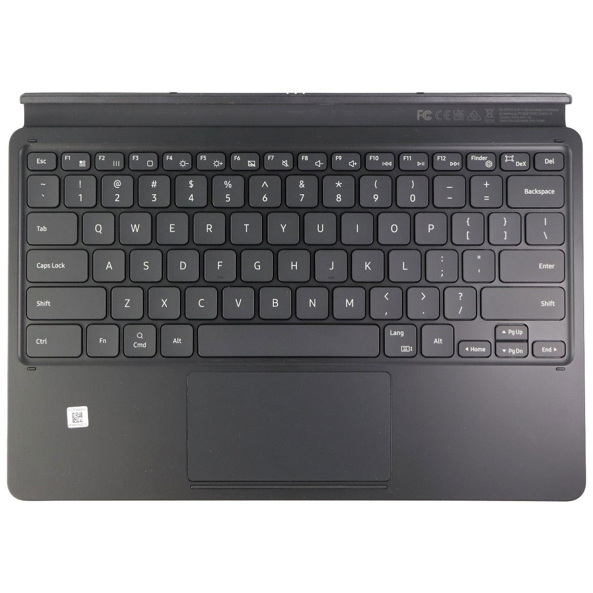 Samsung Tablet Book Cover Keyboard for Samsung Galaxy Tab (S7+) - Black