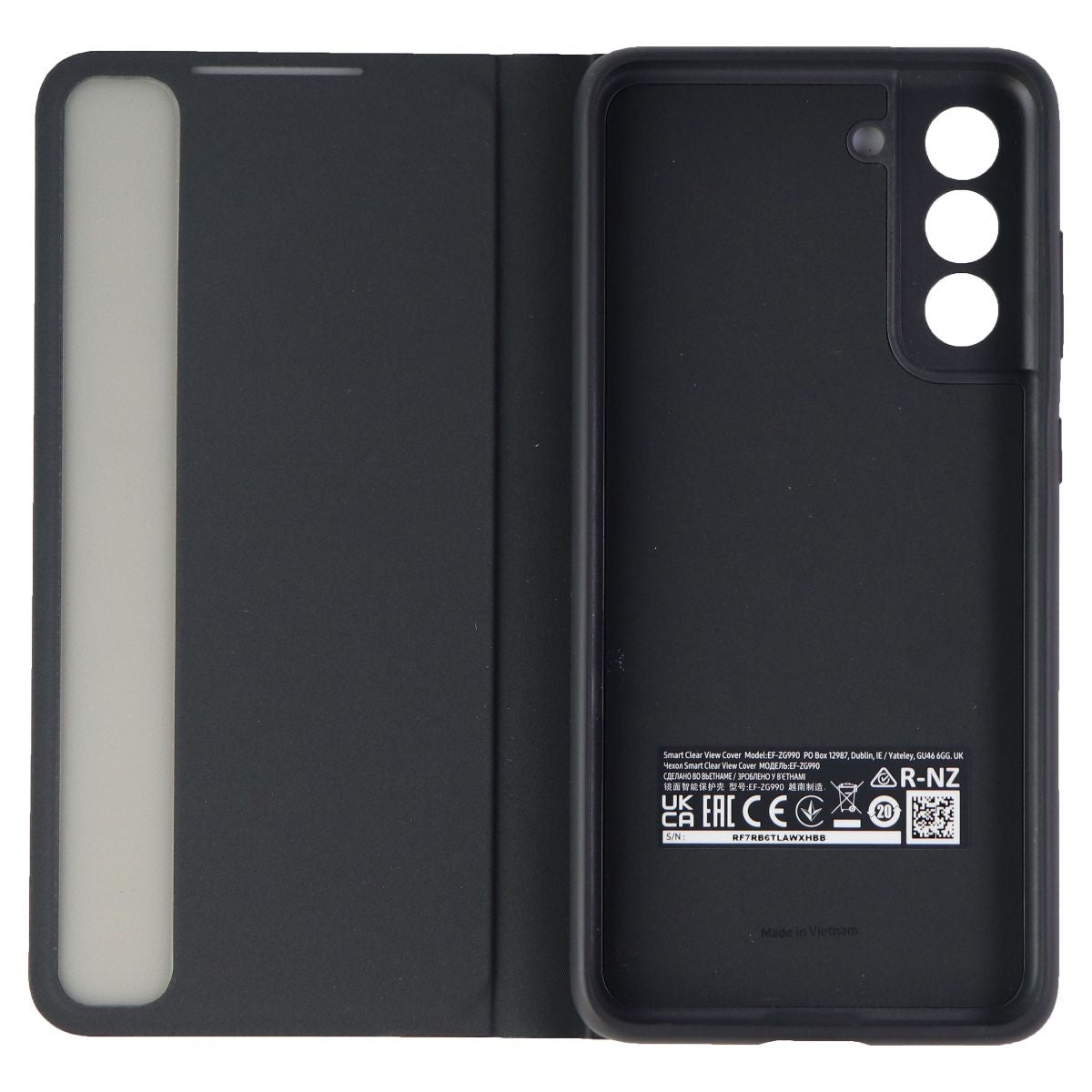Samsung S-View Flip Cover Case for Galaxy S21 FE (5G) - Black/Clear Cell Phone - Cases, Covers & Skins Samsung - Simple Cell Bulk Wholesale Pricing - USA Seller