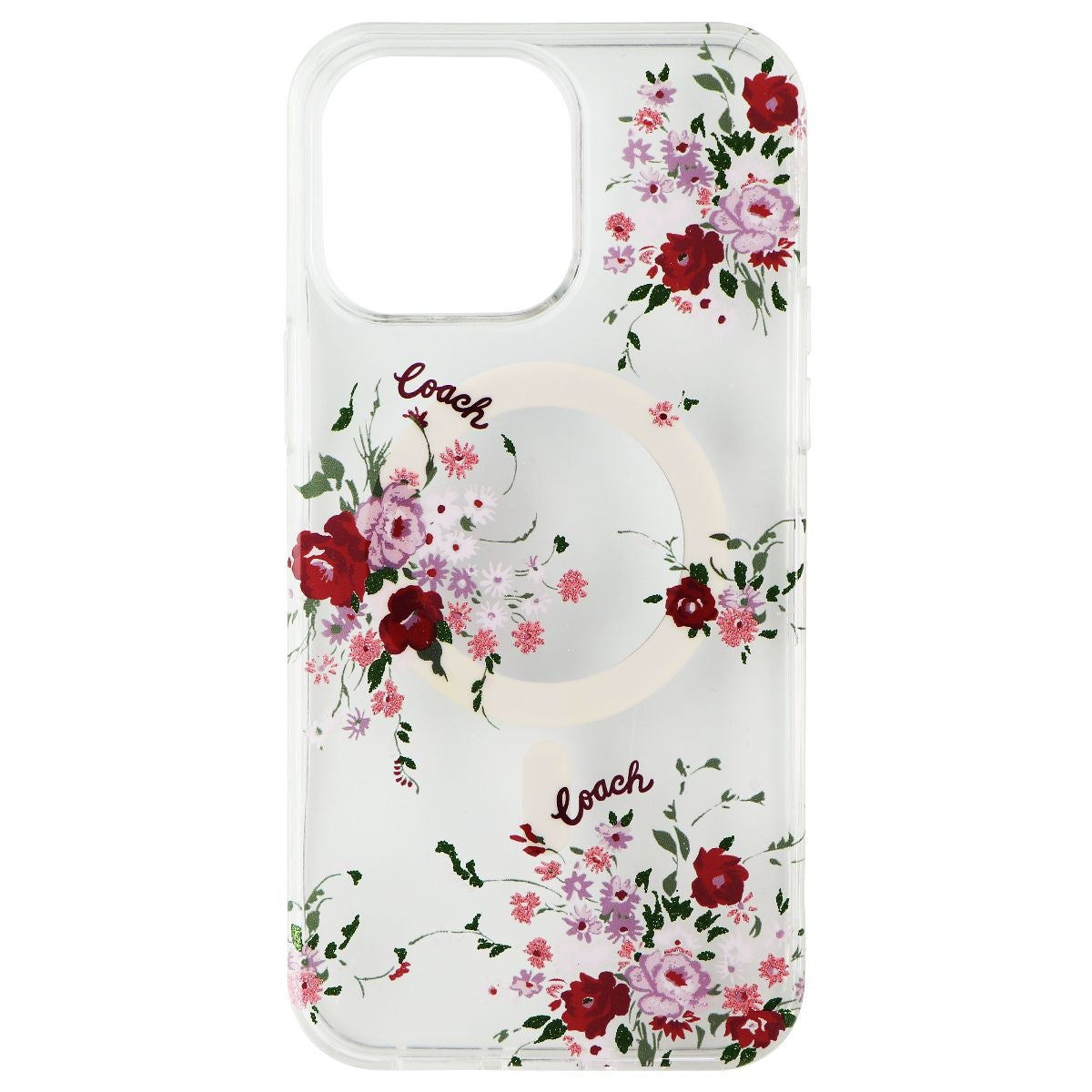 Coach Protective Case for MagSafe for iPhone 14 Pro Max - Floral Red/Purple Cell Phone - Cases, Covers & Skins Coach - Simple Cell Bulk Wholesale Pricing - USA Seller