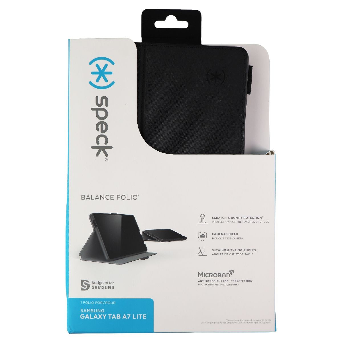 Speck Balance Folio Series Case for Samsung Galaxy Tab A7 Lite - Black iPad/Tablet Accessories - Cases, Covers, Keyboard Folios Speck - Simple Cell Bulk Wholesale Pricing - USA Seller