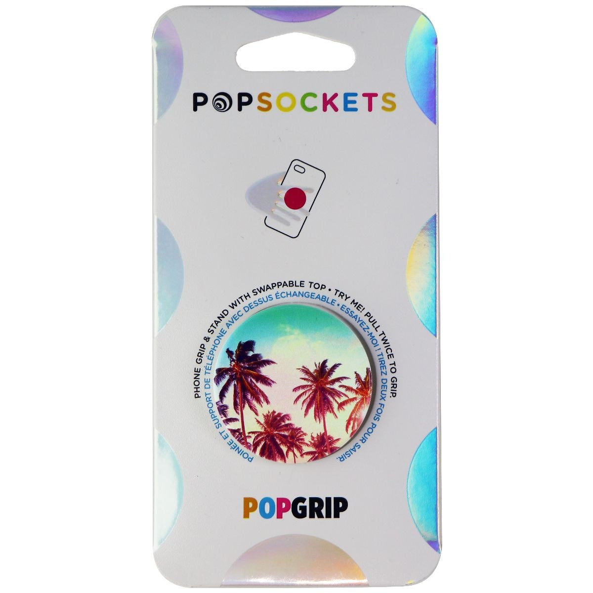 PopSockets: PopGrip with Swappable Top for Phones & Tablets - Palm Trees Cell Phone - Mounts & Holders PopSockets - Simple Cell Bulk Wholesale Pricing - USA Seller