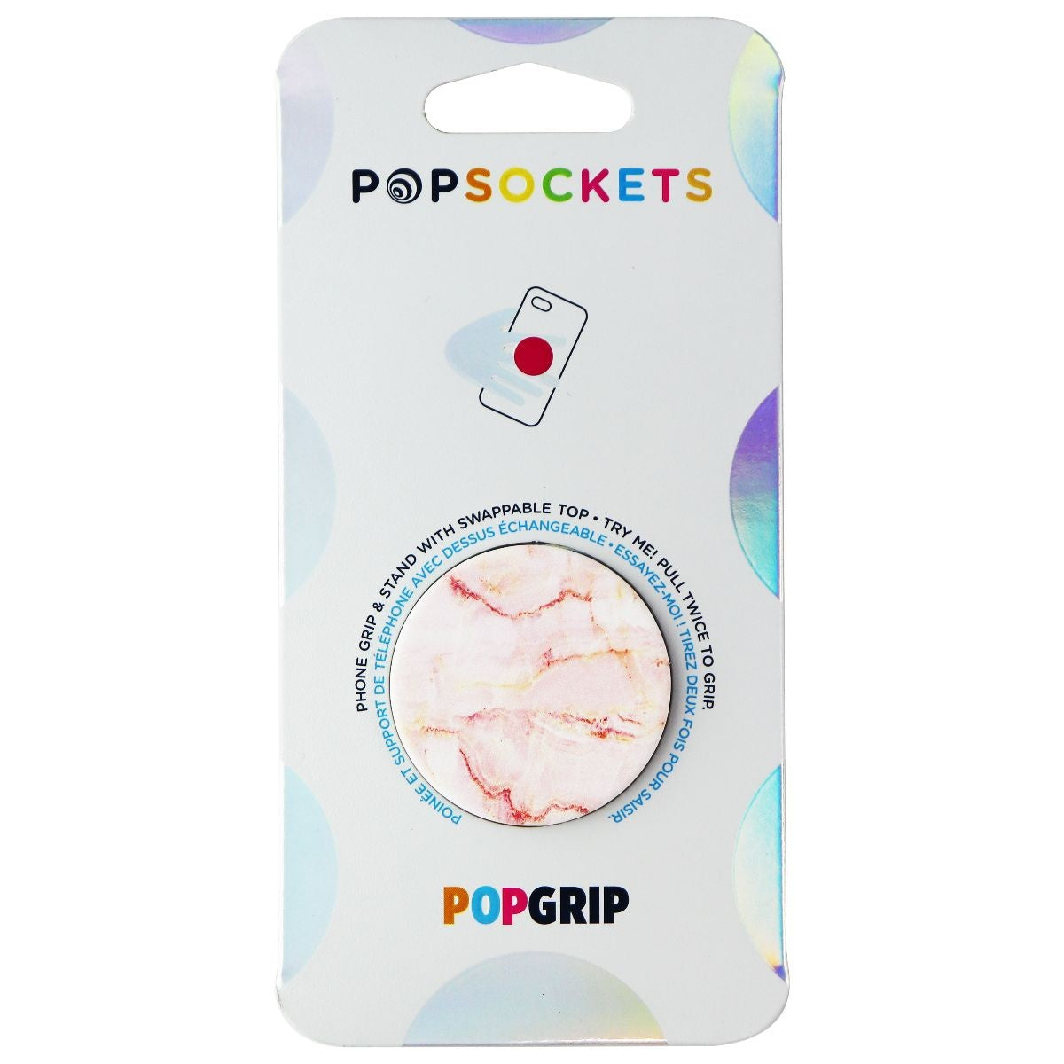 PopSockets Phone Grip with Expanding Kickstand for All Smartphones - Rose Marble Cell Phone - Mounts & Holders PopSockets    - Simple Cell Bulk Wholesale Pricing - USA Seller