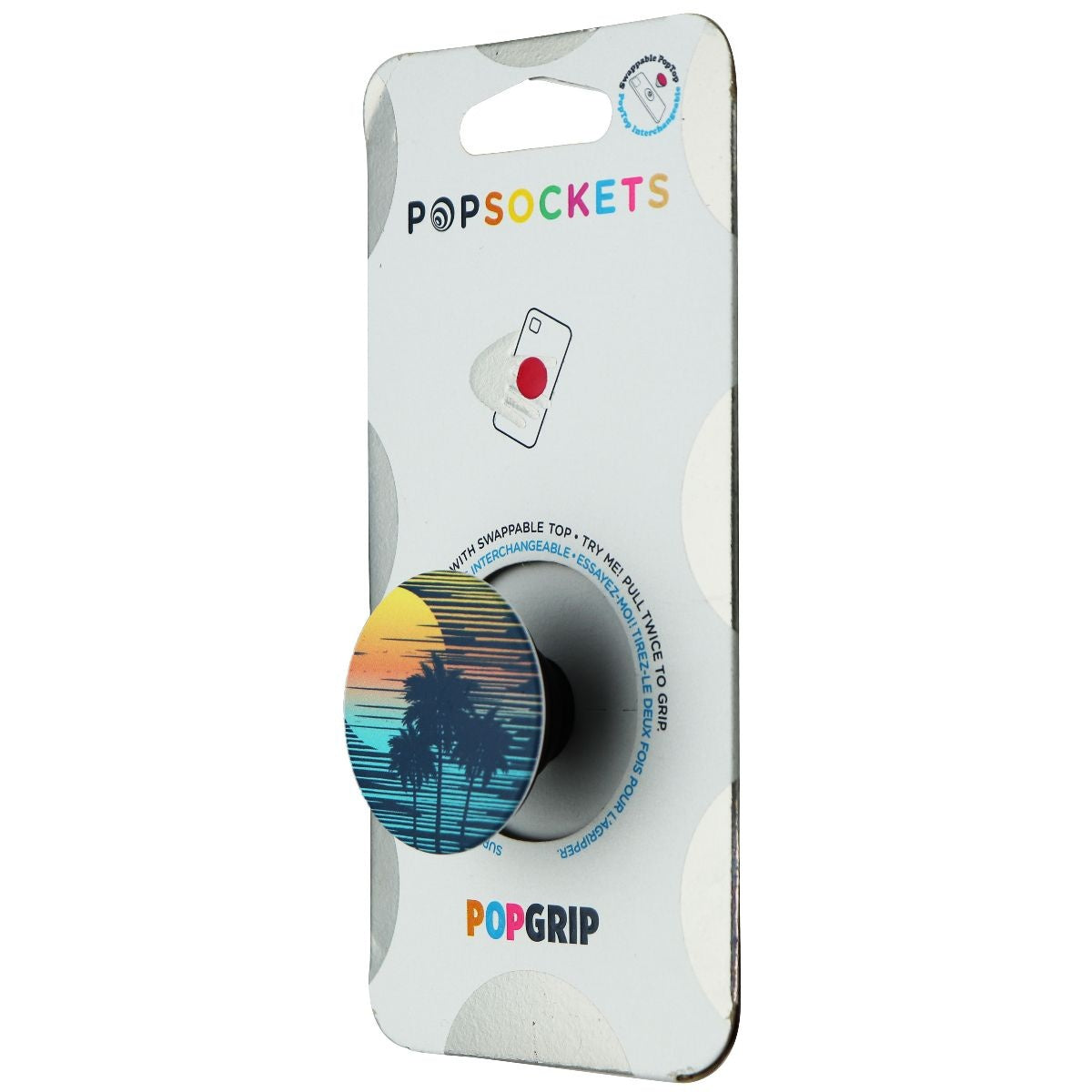 PopSockets PopGrip Stand & Grip with Swappable Top - Tropical Punch Cell Phone - Mounts & Holders PopSockets - Simple Cell Bulk Wholesale Pricing - USA Seller