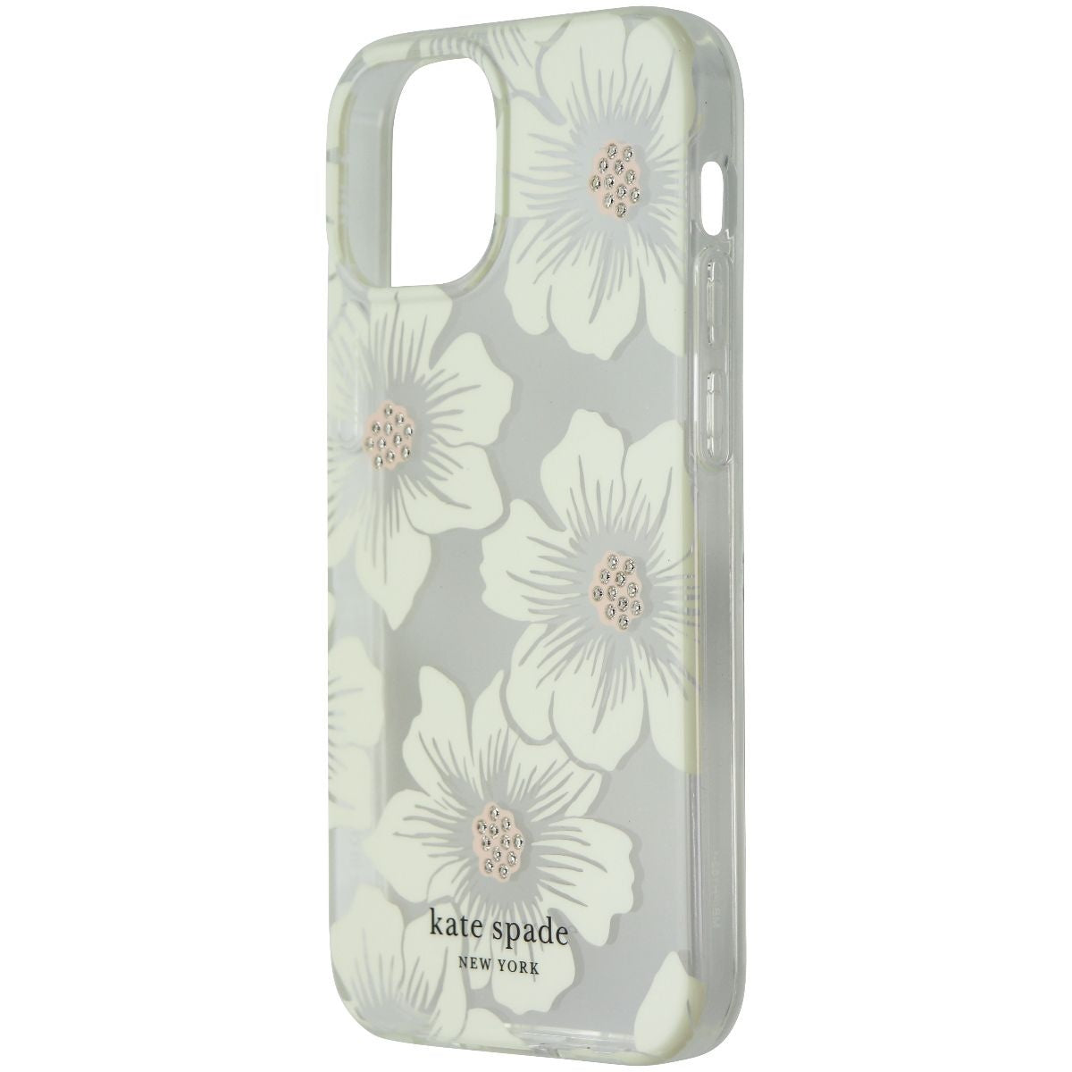 Kate Spade Protective Hardshell Case for iPhone 13 mini - Hollyhock Floral Clear Cell Phone - Cases, Covers & Skins Kate Spade - Simple Cell Bulk Wholesale Pricing - USA Seller
