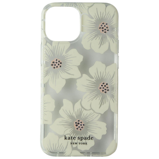 Kate Spade Protective Hardshell Case for iPhone 13 mini - Hollyhock Floral Clear Cell Phone - Cases, Covers & Skins Kate Spade    - Simple Cell Bulk Wholesale Pricing - USA Seller