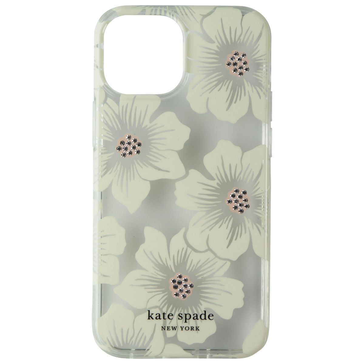 Kate Spade Protective Hardshell Case for iPhone 13 mini - Hollyhock Floral Clear Cell Phone - Cases, Covers & Skins Kate Spade - Simple Cell Bulk Wholesale Pricing - USA Seller