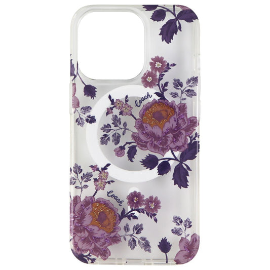 Coach Protective Case for  MagSafe for iPhone 13 Pro - Moody Floral Purple/Clear Cell Phone - Cases, Covers & Skins Coach    - Simple Cell Bulk Wholesale Pricing - USA Seller